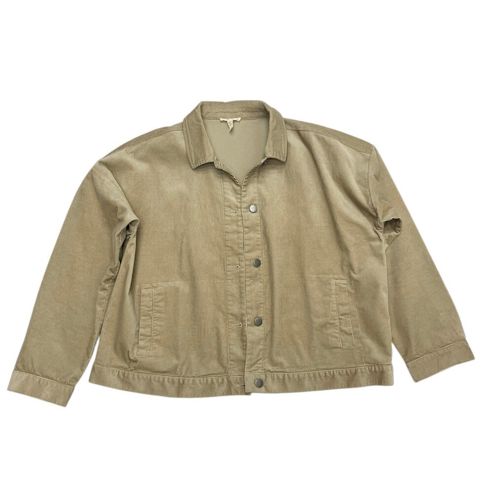 Eileen Fisher Classic Collar Organic Cotton Blend Corduroy Jacket size Medium - Picture 4 of 6